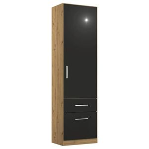 Rauch Möbel SKRIŇA S OTOČNÝMI DVERAMI, sivá, dub artisan, 47/210/54 cm vyobraziť
