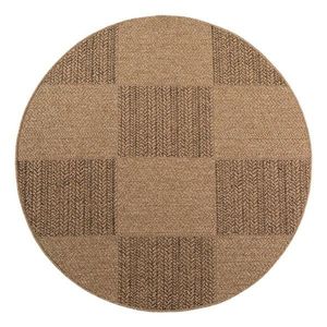 Hnedý okrúhly vnútorný a vonkajší koberec ø 80 cm Timber 1405 – Ayyildiz Carpets vyobraziť