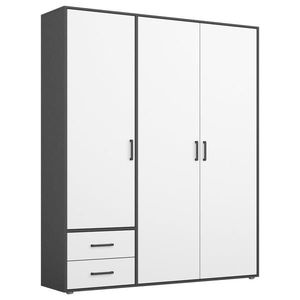 Rauch Möbel SKRIŇA S OTOČNÝMI DVERAMI, sivá, biela, 140/194/53 cm vyobraziť