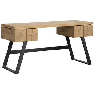 Venda PÍSACÍ STÔL, čierna, farba duba, 150/60/76 cm vyobraziť