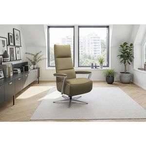Sit & More RELAXAČNÉ KRESLO, koža, olivovozelená vyobraziť
