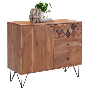 Ambia Home KOMODA, akácia, farba akácie, bronzová, 105/88/40 cm vyobraziť