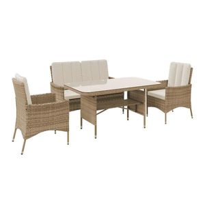 Ambia Garden SÚPRAVA ZÁHRADNÉHO NÁBYTKU 4-dielne, kov, plast, sklo, textil vyobraziť