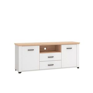 Landscape SKRINKA POD TV, biela, dub artisan, 161/67/41 cm vyobraziť