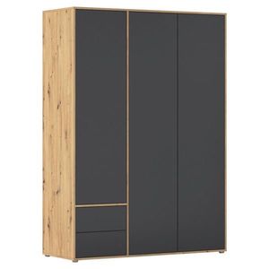 Rauch Möbel SKRIŇA S OTOČNÝMI DVERAMI, sivá, dub artisan, 140/194/53 cm vyobraziť