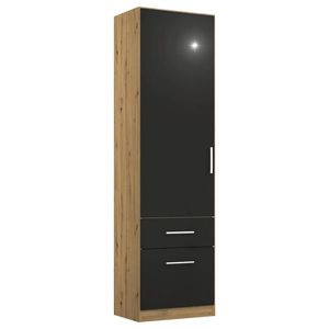 Rauch Möbel SKRIŇA S OTOČNÝMI DVERAMI, sivá, dub artisan, 47/197/54 cm vyobraziť