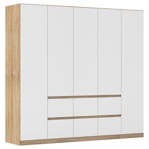 Rauch Möbel SKRIŇA S OTOČNÝMI DVERAMI, biela, farba duba, 226/210/54 cm vyobraziť