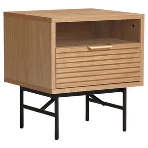 Boxxx NOČNÝ STOLÍK, dub, čierna, farba duba, 45/50/40 cm vyobraziť