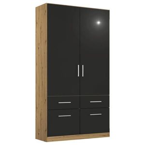 Rauch Möbel SKRIŇA S OTOČNÝMI DVERAMI, sivá, dub artisan, 91/210/54 cm vyobraziť