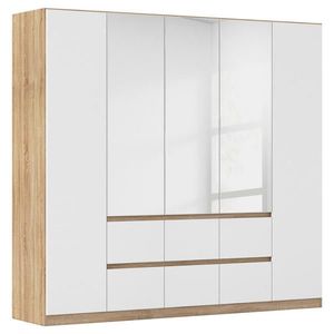 Rauch Möbel SKRIŇA S OTOČNÝMI DVERAMI, biela, farba duba, 226/210/54 cm vyobraziť
