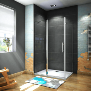H K - Obdĺžnikový sprchovací kút MELODY B5 80x90 cm s jednokrídlovými dverami s pevnou stenou vrátane sprchovej vaničky z liateho mramoru SE-MELODYB58090/THOR-9080 vyobraziť