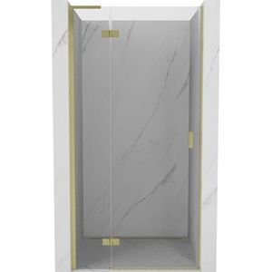 MEXEN/S - Mist-H L sprchové dvere krídlové ľavé 85, transparent, zlatá kartáčovaná 8A5L-085-000-55-00-L vyobraziť