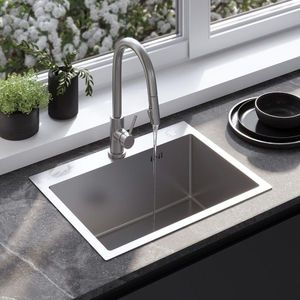 REA REA - Oceľový drez Liam BRUSH NICKEL s kuchynskou batériou KPL-96006 vyobraziť