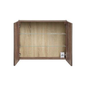 COMAD - Zrkadlová skrinka 80cm 2 dvierka SANTA FE OAK 5907611652466 vyobraziť