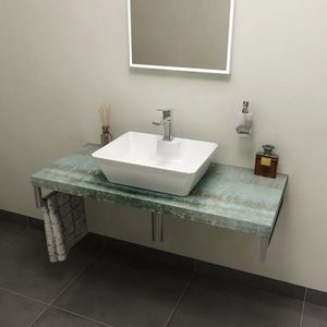 SAPHO - AVICE doska pod umývadlo 60x50cm, hrúbka 5cm, Aquamarine AV066 vyobraziť