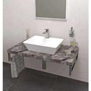 SAPHO - AVICE doska pod umývadlo 100x50cm, hrúbka 5cm, šedý kameň AV1010 vyobraziť