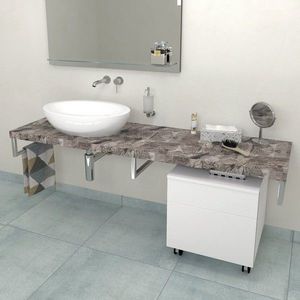SAPHO - AVICE doska pod umývadlo 120x50cm, hrúbka 5cm, šedý kameň AV1210 vyobraziť