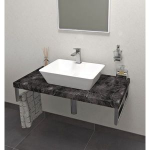 SAPHO - AVICE doska pod umývadlo 60x50cm, hrúbka 5cm, štiepaný kameň AV069 vyobraziť