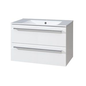 Mereo Bino, kúpeľňová skrinka s keramickým umývadlom 81 cm, biela CN661 vyobraziť