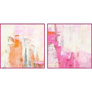 Tlačené/s ručne maľovanými prvkami obrazy v súprave 2 ks s rámom/na plátne 41, 5x41, 5 cm New Age Pink – Malerifabrikken vyobraziť