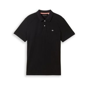 Piké polokošeľa Tom Tailor, čierna vyobraziť