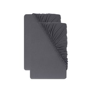 LIVARNO® Džersejové napínacie plachty, 140 – 160 x 200 cm (tmavosivá) vyobraziť