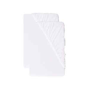 LIVARNO® Džersejové napínacie plachty, 140 – 160 x 200 cm (biela) vyobraziť