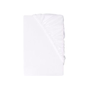 LIVARNO® Napínacia plachta z džersejového mikrovlákna, 140 – 160 x 200 cm (biela) vyobraziť