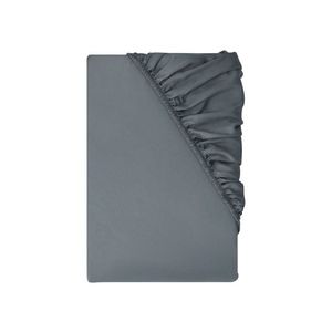 LIVARNO® Napínacia plachta z bavlneného saténu, 90 – 100 x 200 cm (tmavosivá) vyobraziť