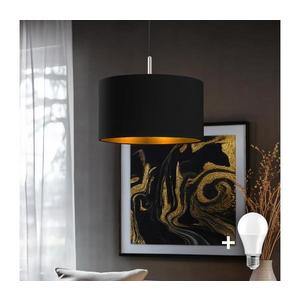Eglo - LED luster na lanku TUNJA 1xE27/60W/230V čierny 1xEG32517+1xEG32486 vyobraziť
