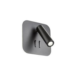 Redo 01-1492 - LED nástenné svietidlo QUDA LED/6W/230V + LED/3W CRI 90 čierna 01-1492 vyobraziť
