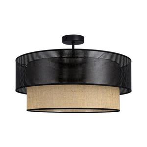 Prisadený luster BORHO 1xE27/60W/230V priemer 40 cm čierna/juta 0375 vyobraziť