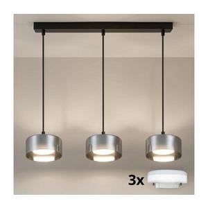 Brilagi - LED Závesný luster na lanku AURA LUX 3xGX53/30W/230V čierna/dymová WO-OEM-CF-18-BK vyobraziť