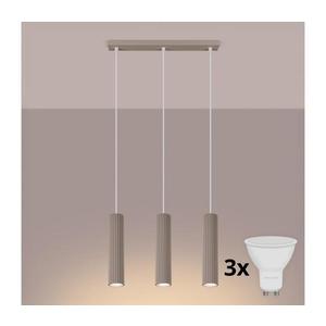 BRILAGI - LED luster na lanku CRESTO 3xGU10/10W/230V taupe BR.1774 vyobraziť
