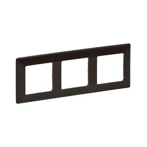 Legrand 754173 - Rámček pre vypínače VALENA LIFE 3P tmavé drevo 754173 vyobraziť