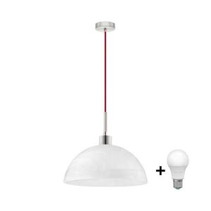 Eglo LED luster na lanku 1xE27/60W/230V biela/červená 1xEG32516+1xNSLA49427 vyobraziť