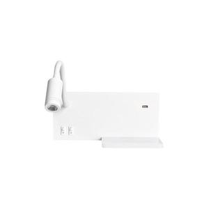 LED nástenné svietidlo SHELF LED/4W+LED/5W+LED/2W/230V + USB port biele ML6343 vyobraziť