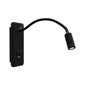 LED flexibilná nástenná lampička s USB BASE LED/8W+LED/2W/230V čierna ML63500 vyobraziť