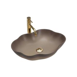 REA-U0629 - Umývadlo na dosku PEARL 38x50, 5 cm keramika/hnedá REA-U0629 vyobraziť