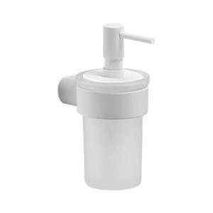 Gedy - Nástenný dávkovač mydla PIRENEI 110 ml mliečne sklo/matná biela PI8102 vyobraziť