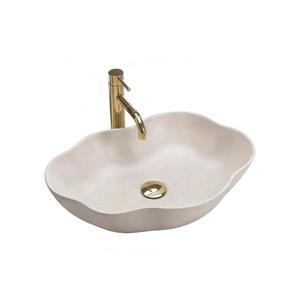 REA-U0617 - Umývadlo na dosku PEARL 38x50, 5 cm keramika/béžová/imitácia kameňa REA-U0617 vyobraziť