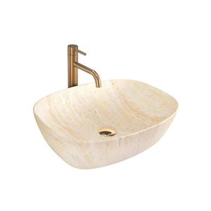 REA-U6689 - Umývadlo na dosku FREJA 39, 5x51 cm keramika/béžová/imitácia kameňa REA-U6689 vyobraziť