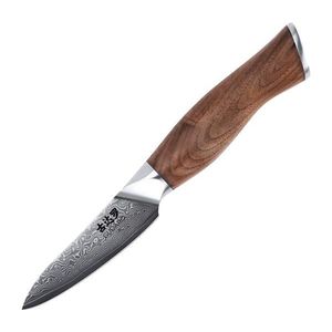 Gudaro - Damaškový kuchynský nôž TAKUMI 3, 5", 67 vrstiev ocele, dĺžka 9, 5 cm, orech GD1003-A vyobraziť