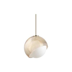 Ideal Lux - Závesný luster na lankách BLOOM 1xE27/42W/230V Ø30 cm zlatá/dymová béžová 366685 vyobraziť