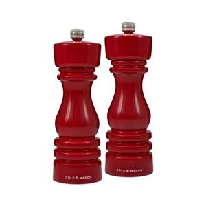 Cole&Mason - Sada mlynčekov na soľ a korenie LONDON 2 ks 18 cm buk/červená H233101 vyobraziť