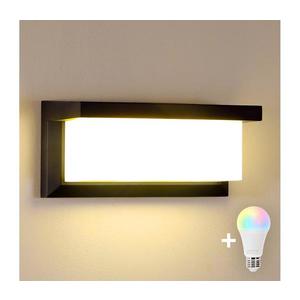 Brilagi - LED RGBW vonkajšie nástenné svietidlo BRICKY 1xE27/15W/230V čierne IP54 BG1024+AI1798 vyobraziť