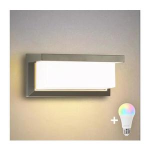 Brilagi - LED RGBW Vonkajšie nástenné svietidlo BRICKY 1xE27/15W/230V sivá IP54 BG1696+AI1798 vyobraziť