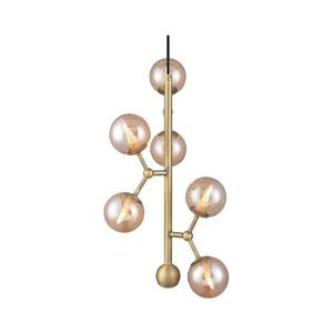 Halo Design 738861 - Luster na lankách ATOM 6xG9/28W/230V pr. 30 cm mosadz/k. béžová 738861 vyobraziť