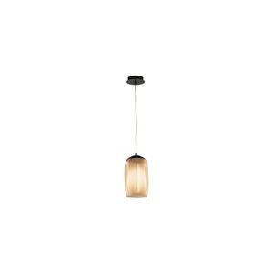 Ondaluce - Závesný luster na lane BONNIE 1xE27/15W/230V, priemer 15 cm, čierna/dýmová béžová SO.BONNIE/3-AMBRA vyobraziť
