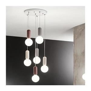 Ondaluce - Luster na lanku ROCK 6xG9/7W/230V pr. 35 cm betón/hnedá/šedá/biela SO.ROCK/MIX-6 vyobraziť